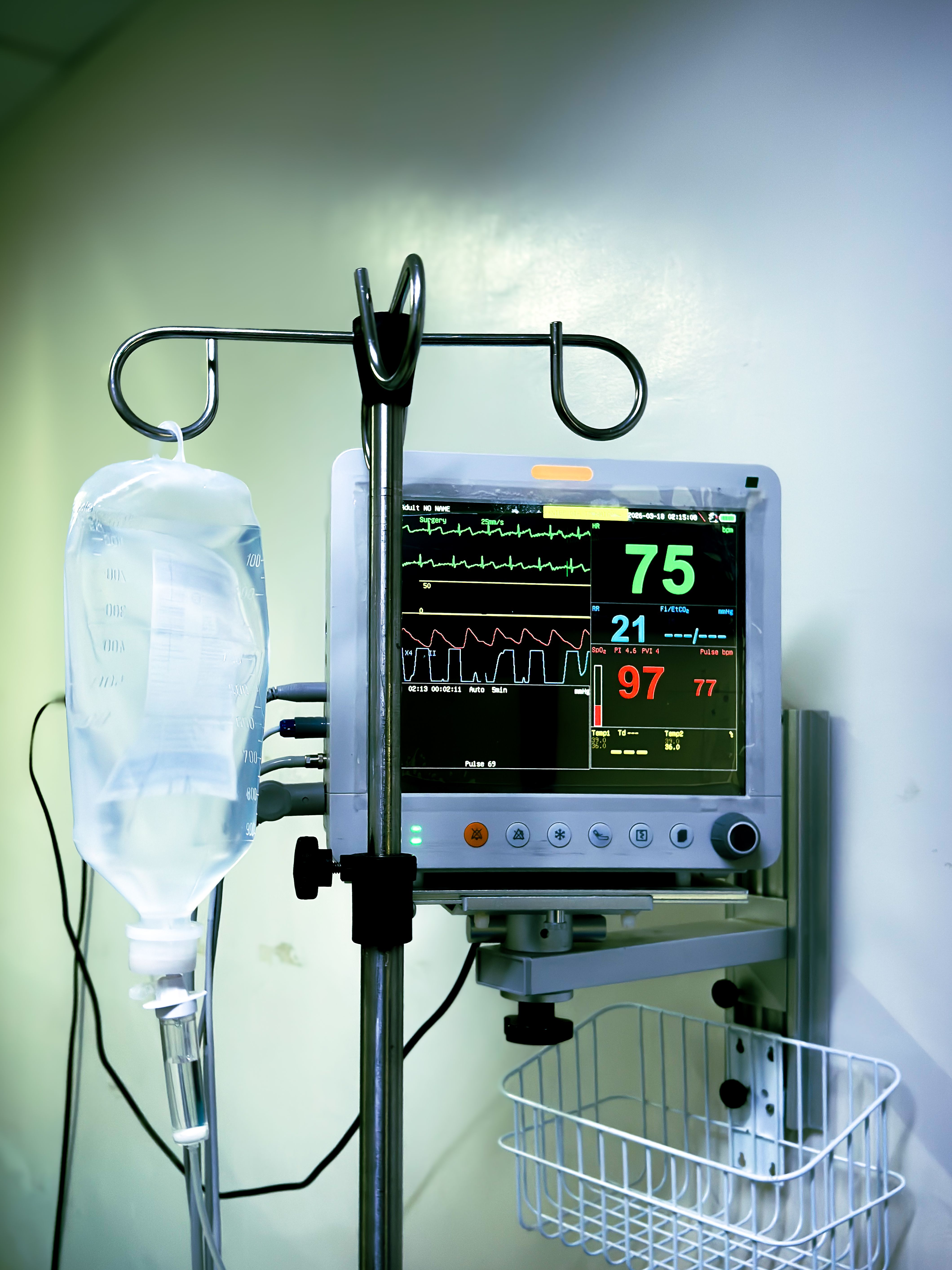 Hospital Monitor with IV Drip in Cebu City Clinic · Free Stock Photo