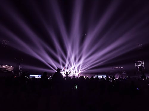 Silhouette of People Standing on Stage