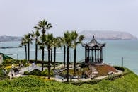 Gazebo Overlooking Ocean in Lima, Peru