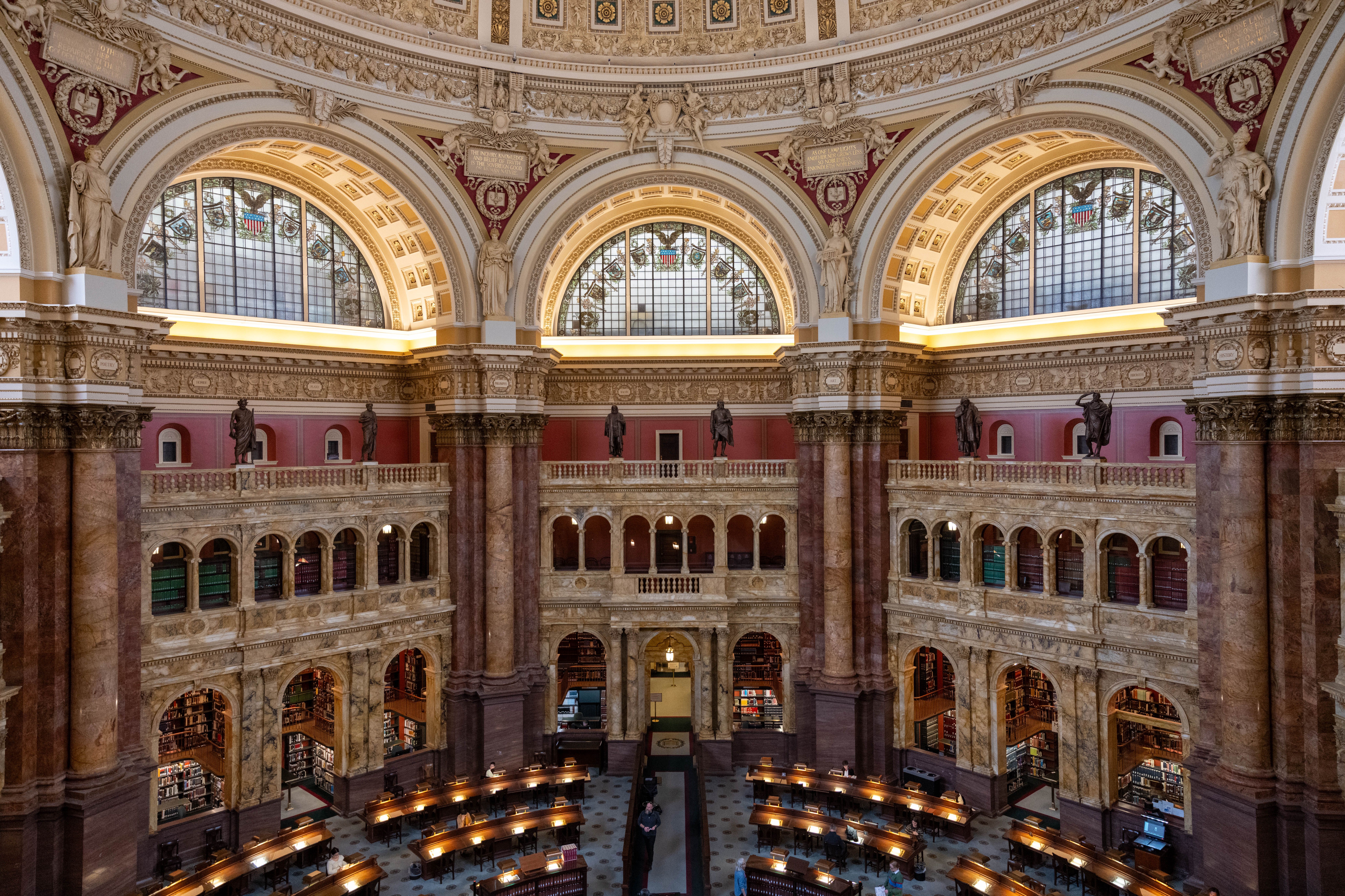 Elegant Architecture of Library of Congress Interior · Free Stock Photo