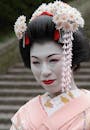Traditional Geisha Portrait in Kyoto, Japan