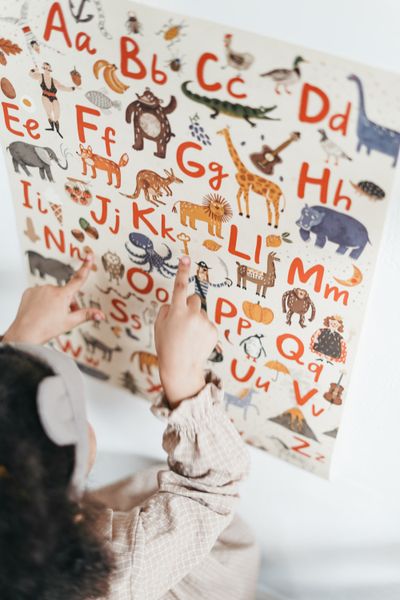 Educational wall poster alphabet