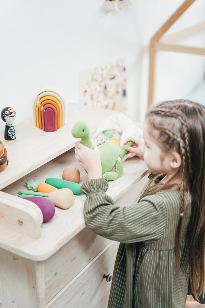 Toddler boy in cute overalls