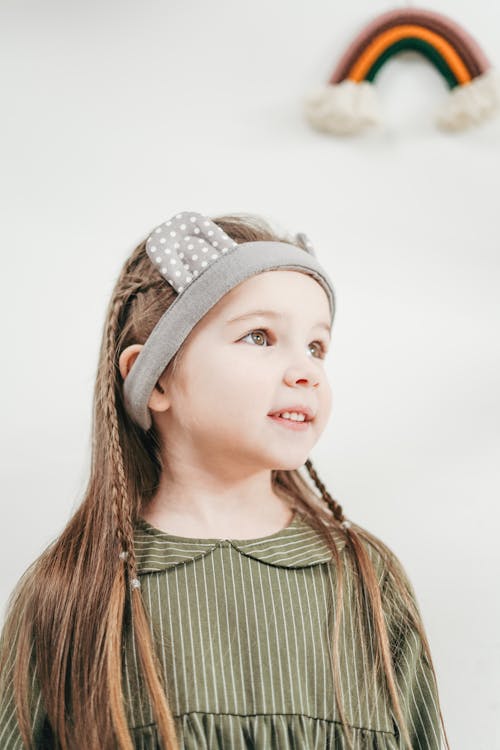 Free Girl Wearing A Gray Headwear Stock Photo