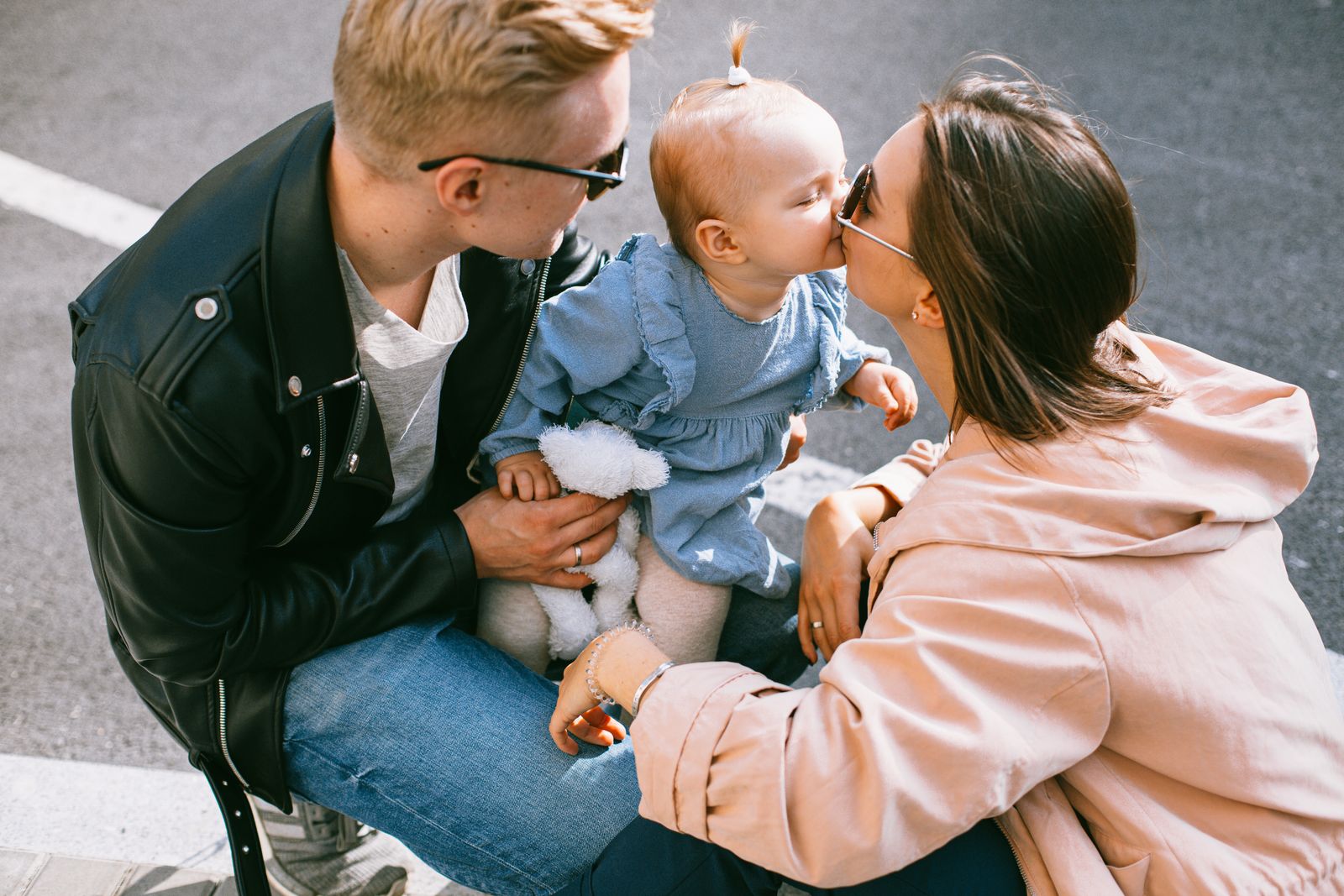 Happy family with baby