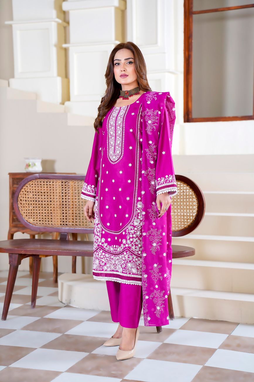 Vibrant Embroidered Eastern Traditional Dress