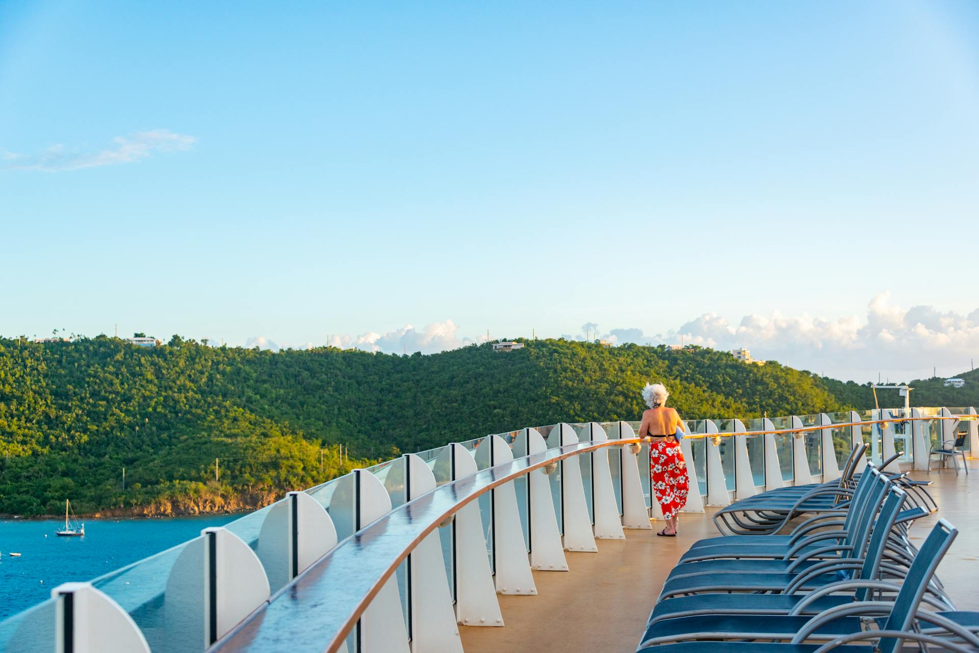 Woman on Cruise Ship