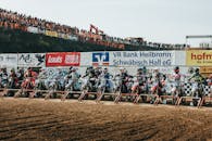 Motocross Race Start Line Action Shot