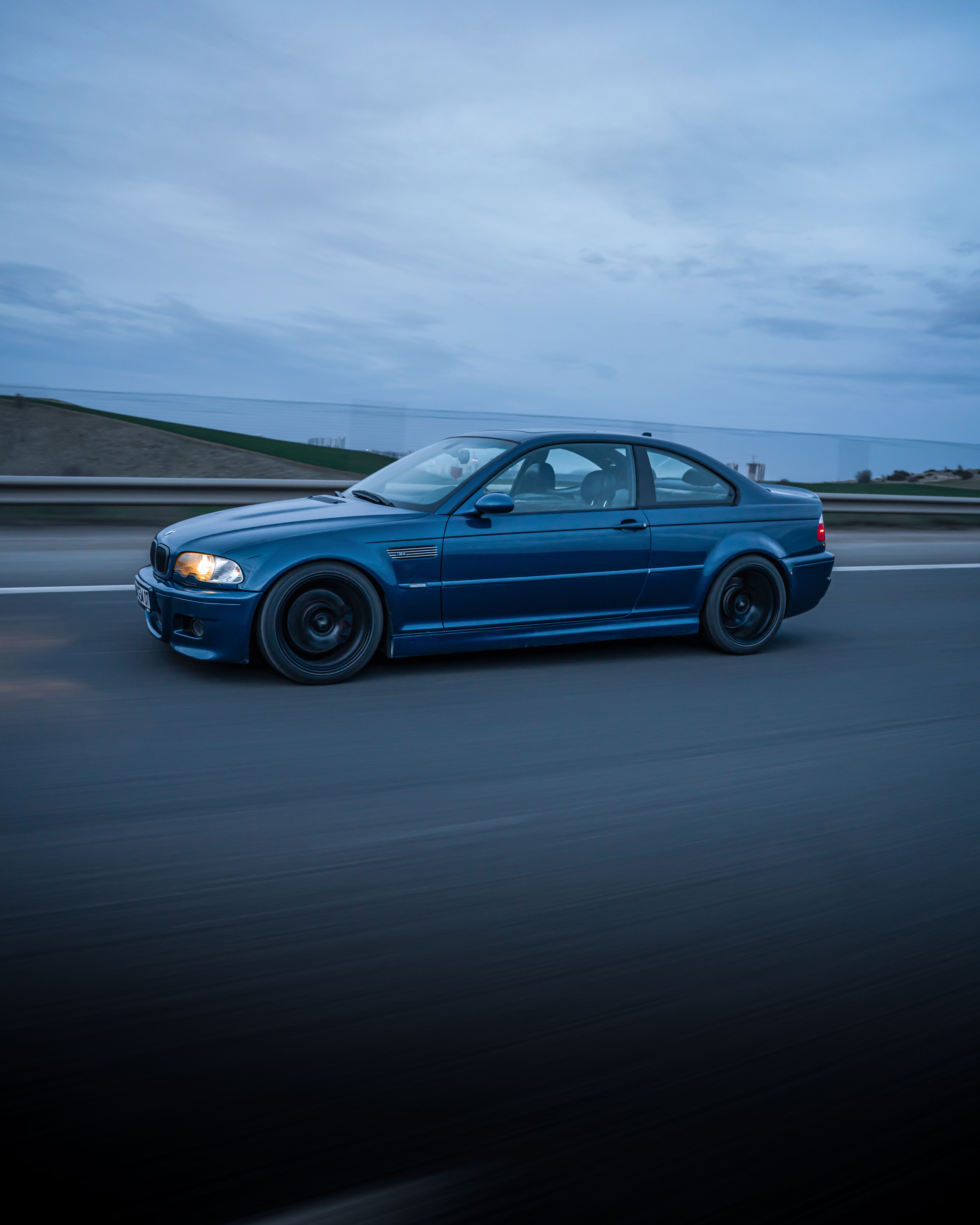 High-Speed Blue Car on Ankara Highway · Free Stock Photo