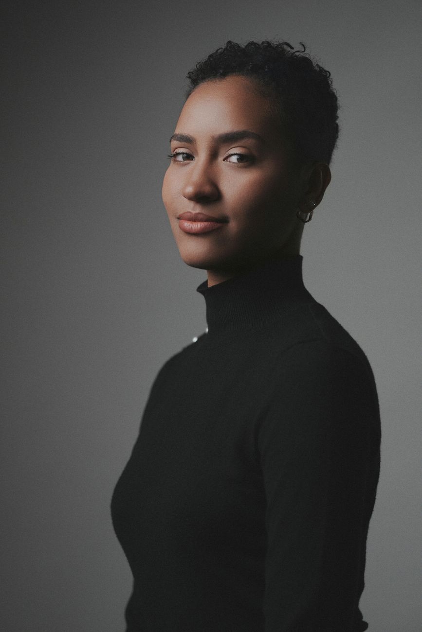 Quiet portrait against a neutral background