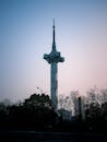 Silhouette of Telecom Tower at Dusk