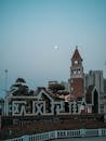 Clock Tower at Europaan Flora Straat During Twilight