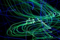 Dynamic Abstract Light Trails in Motion