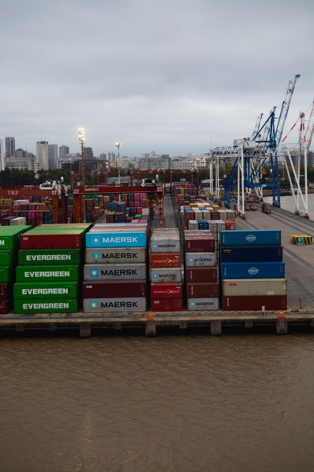 Container Port Mpi Busy Container Port with Stacked Shipping Containers · Free Stock Photo