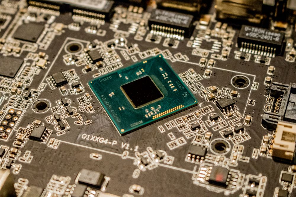 Close-up of a motor control circuit board