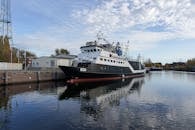 Scenic View of Ship in Hamburg Harbour, Germany