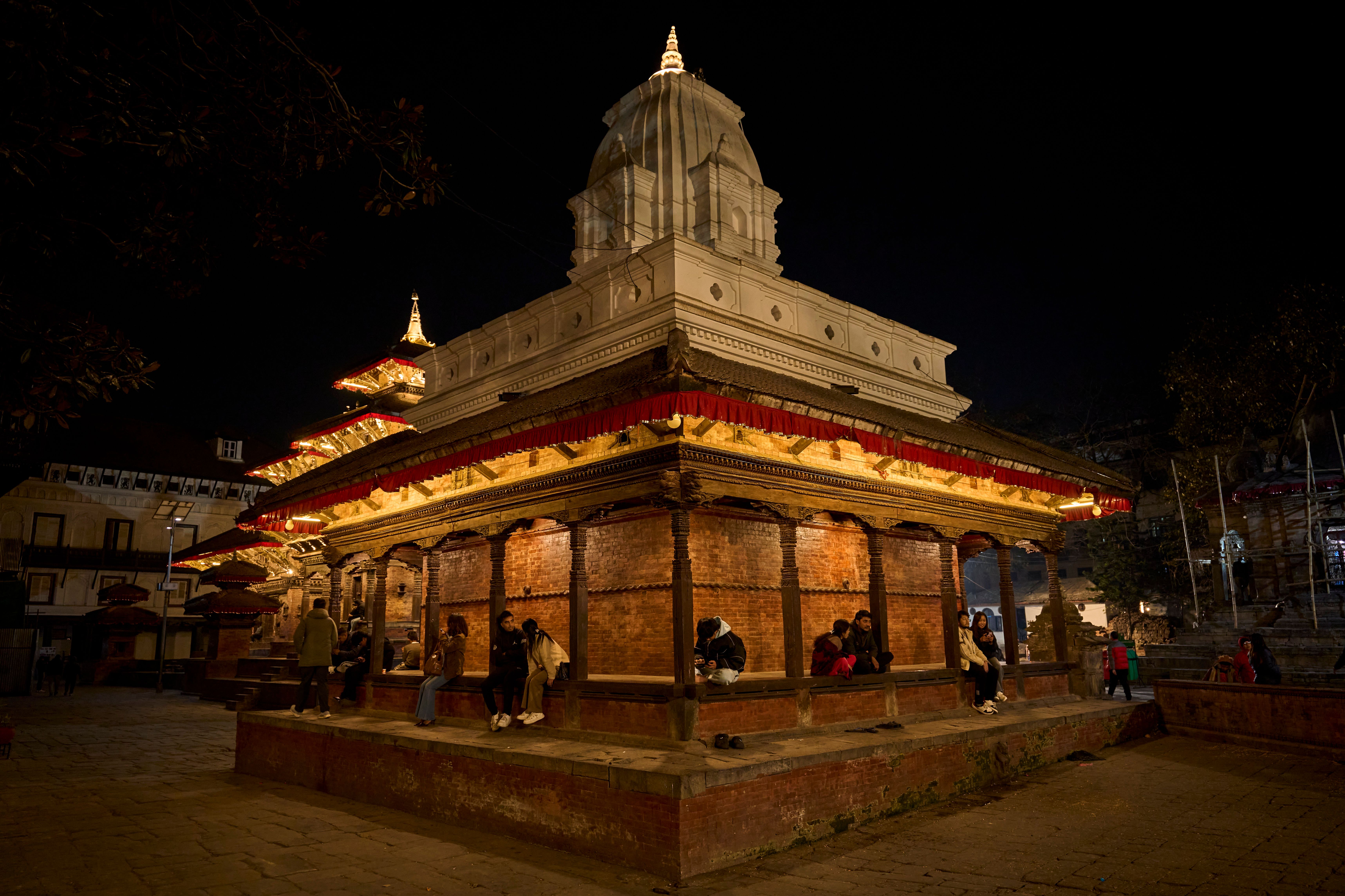 Historic Temple Illuminated at Night · Free Stock Photo