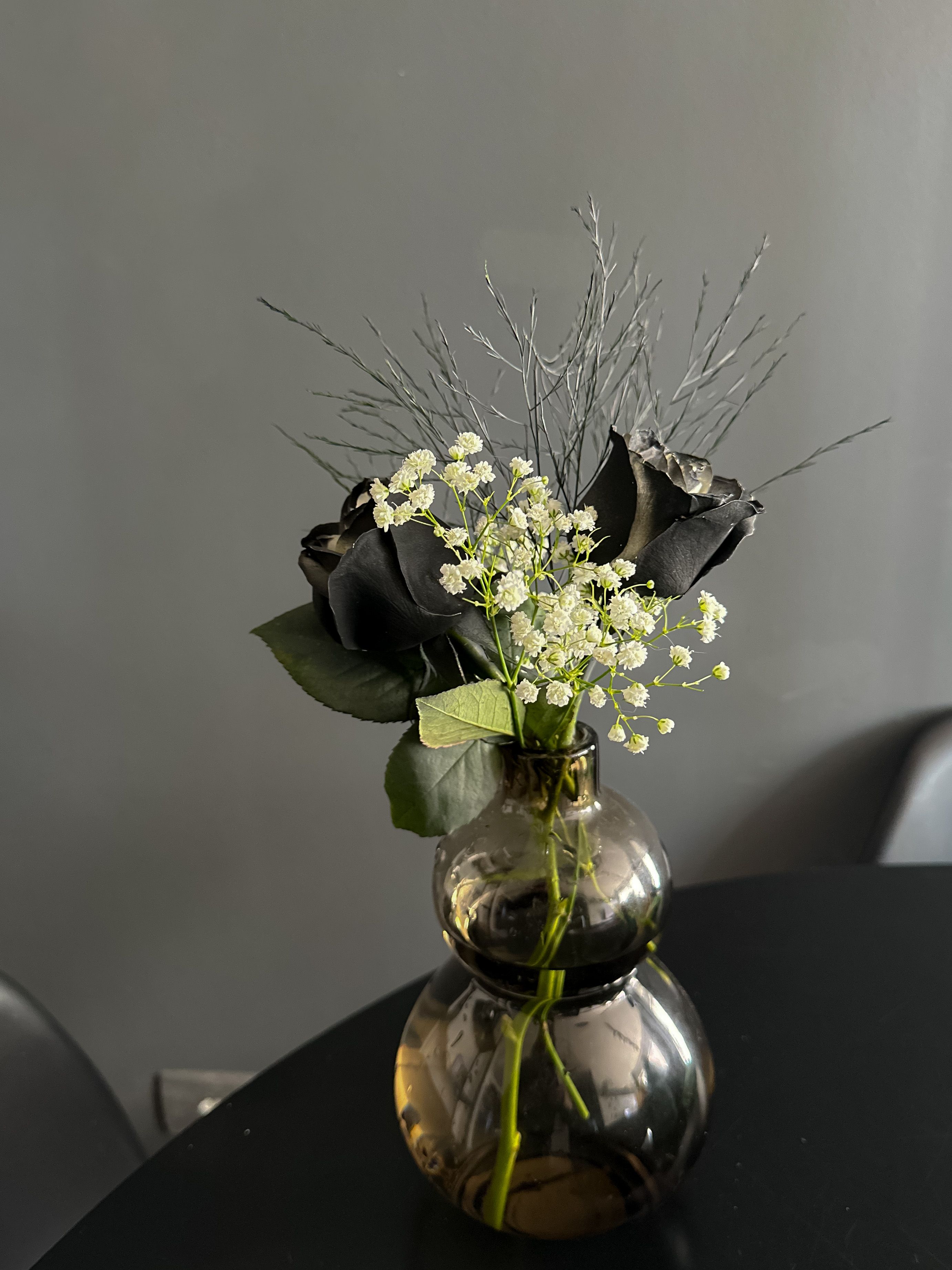 Black rose bouquet