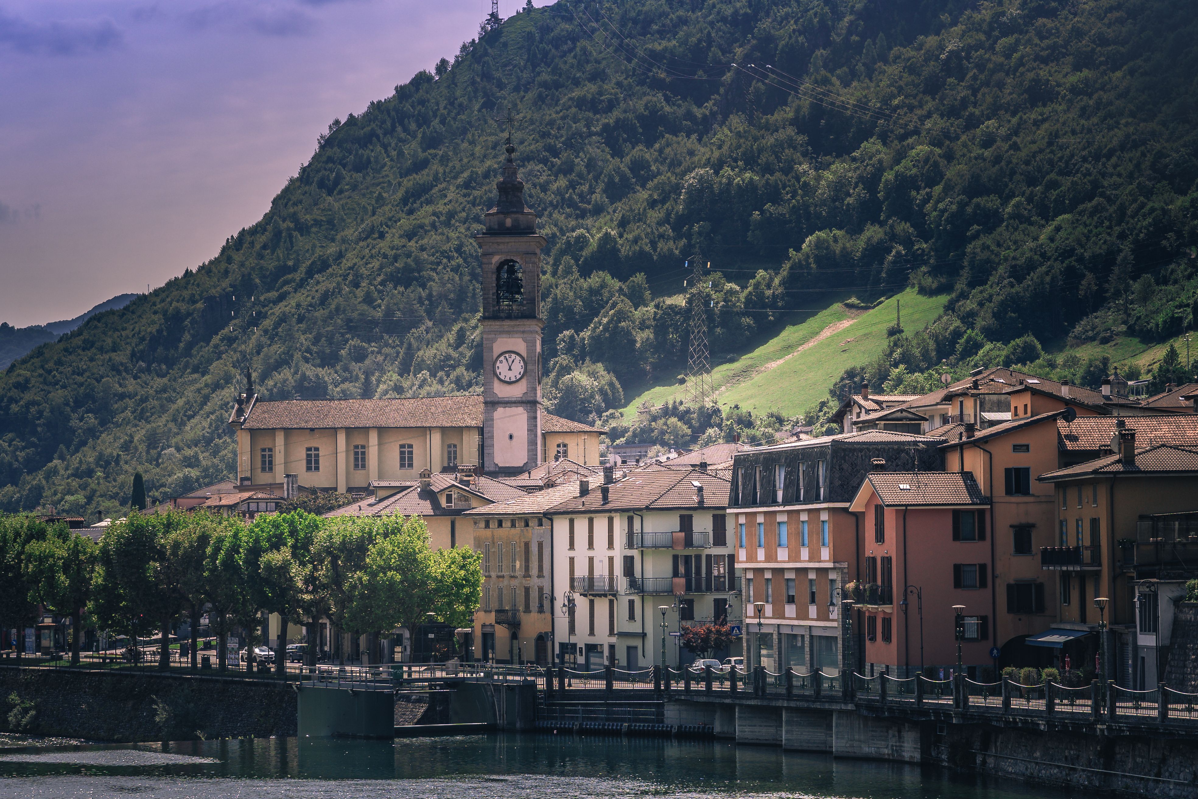 Scenic View of Scenic European Town with Clock Tower · Free Stock Photo