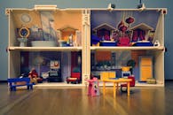 Intricate Dollhouse Interior with Miniature Furniture