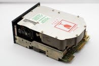 Retro Hard Drive on White Background