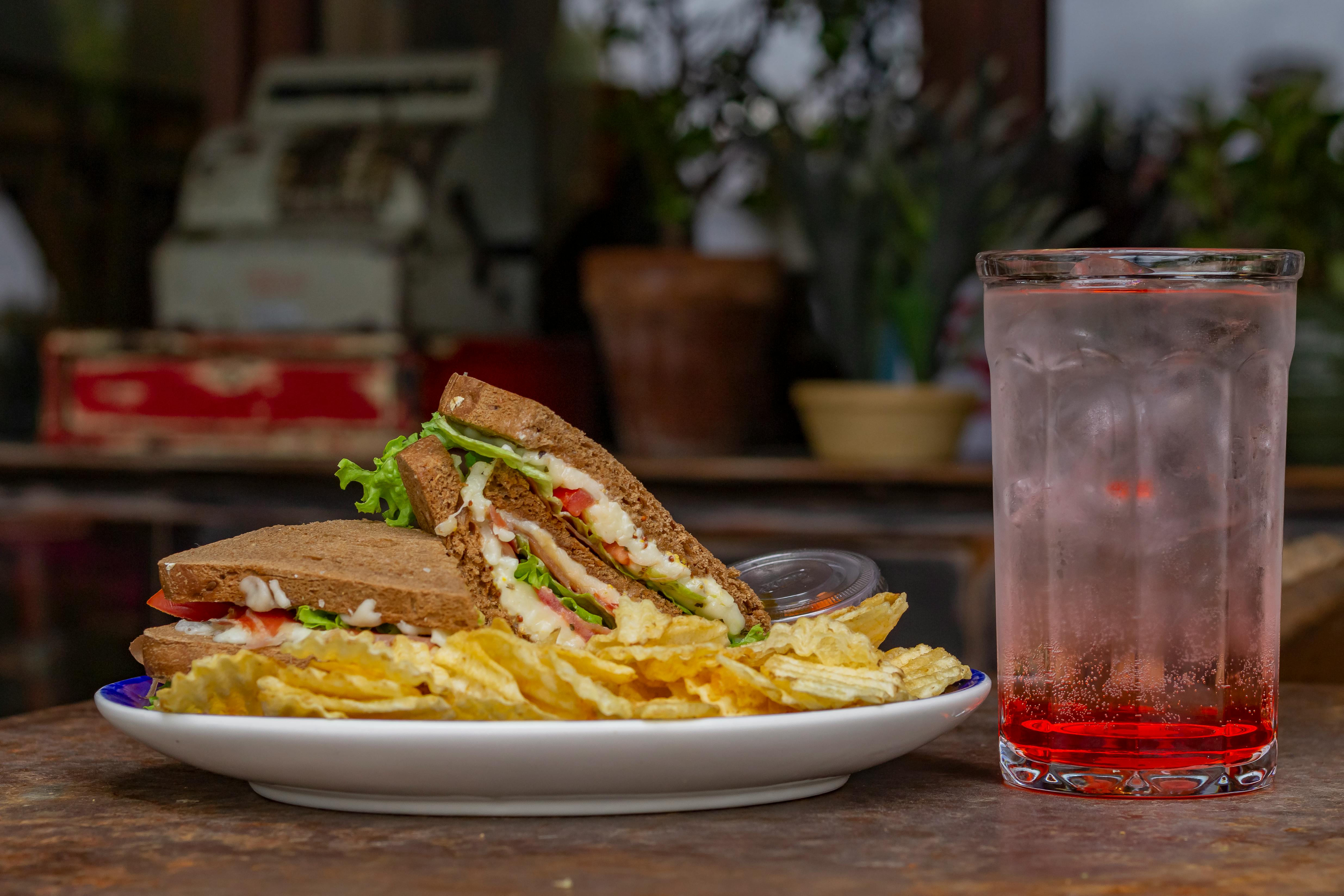 Food and beverage product sandwich and drink ready for the model video ad workflow