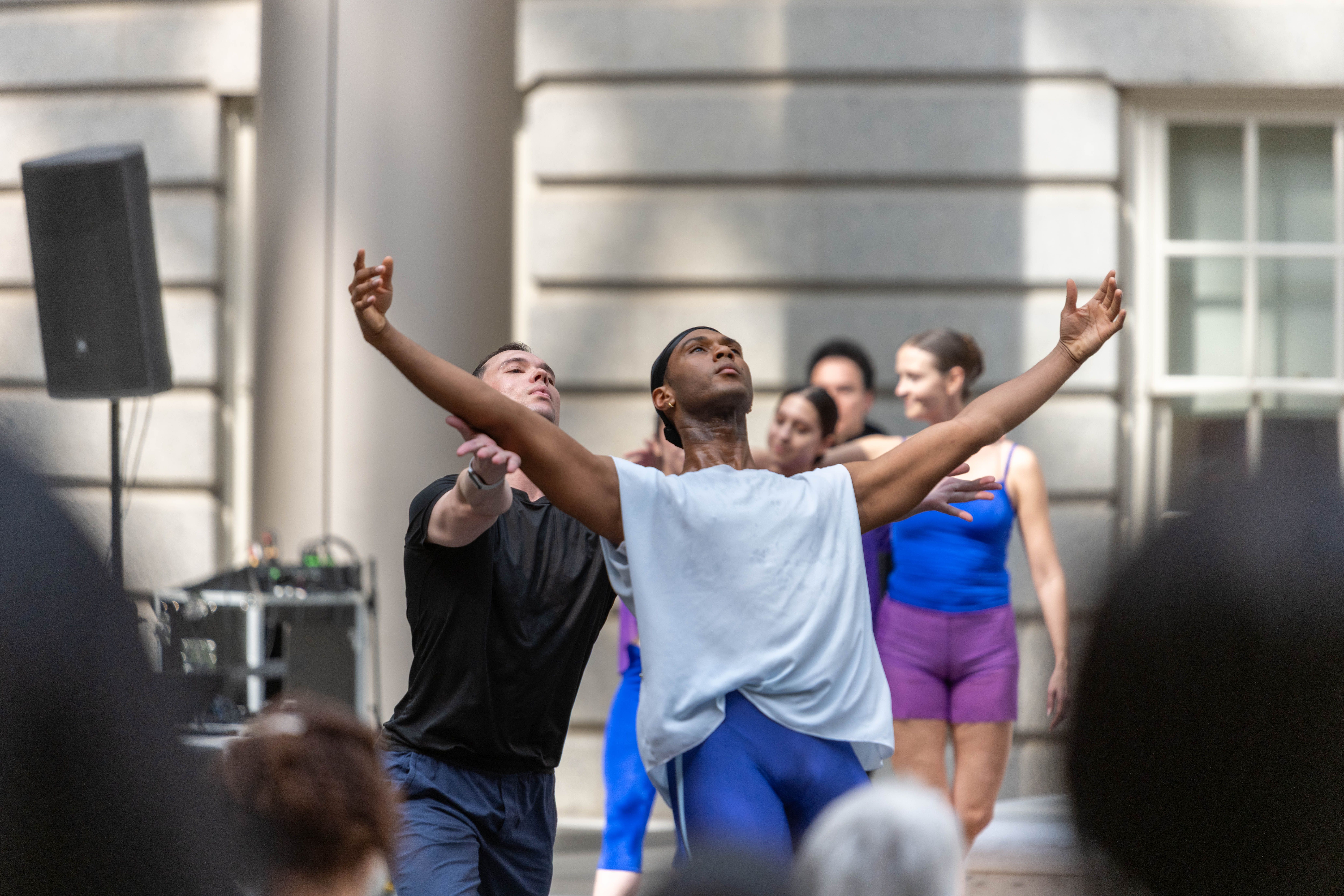 A captivating outdoor dance performance showcasing diverse performers in Washington, D.C., USA.