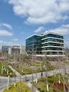Modern Office Buildings in Urban Park Setting
