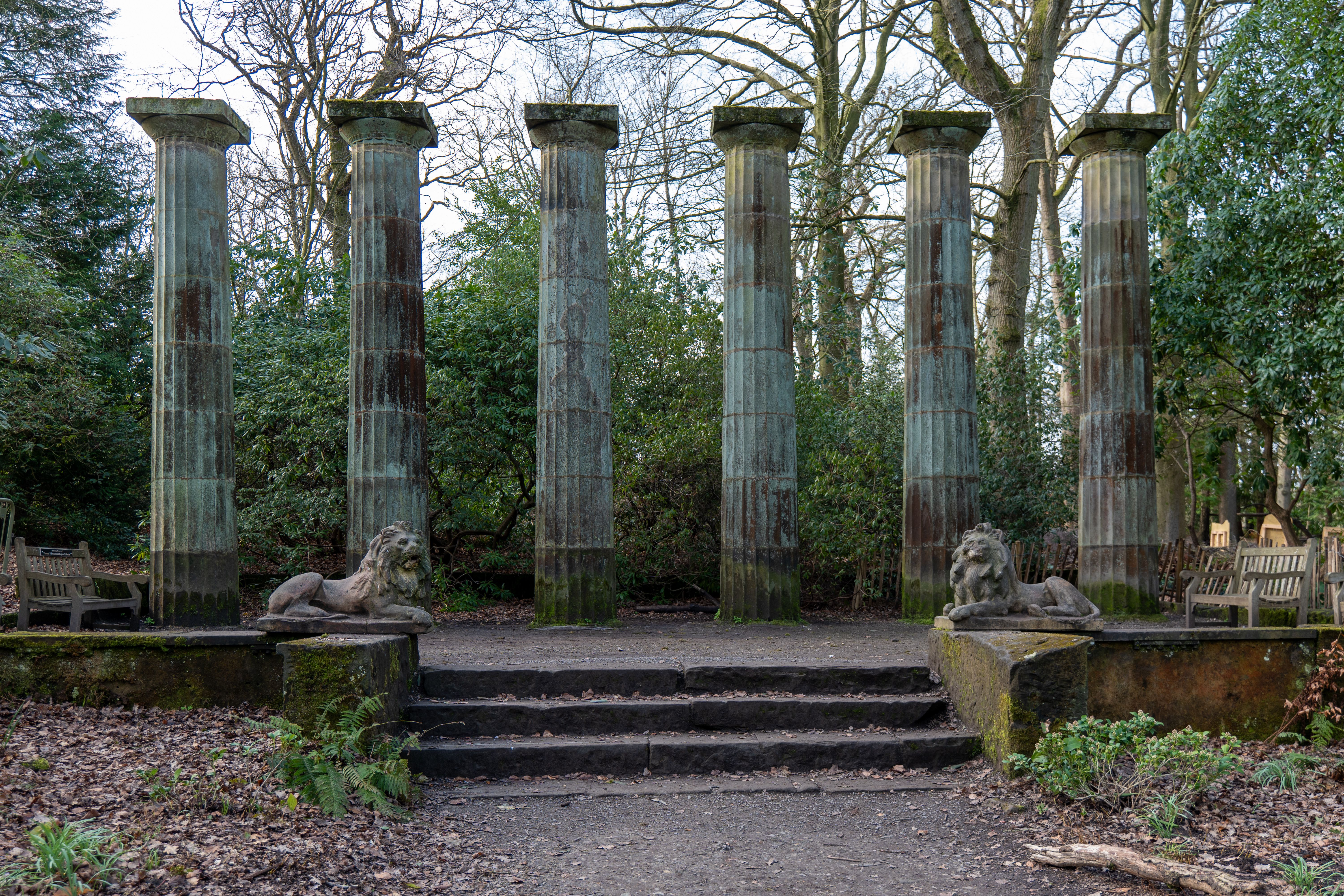 Ancient Roman-style Columns in Beckwithshaw · Free Stock Photo