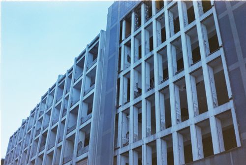 Free A striking view of a modern architectural facade in Istanbul captured during the day. Stock Photo
