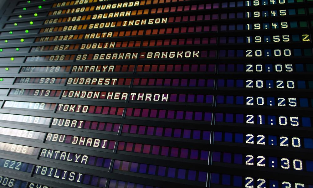baghdad international airport departure board