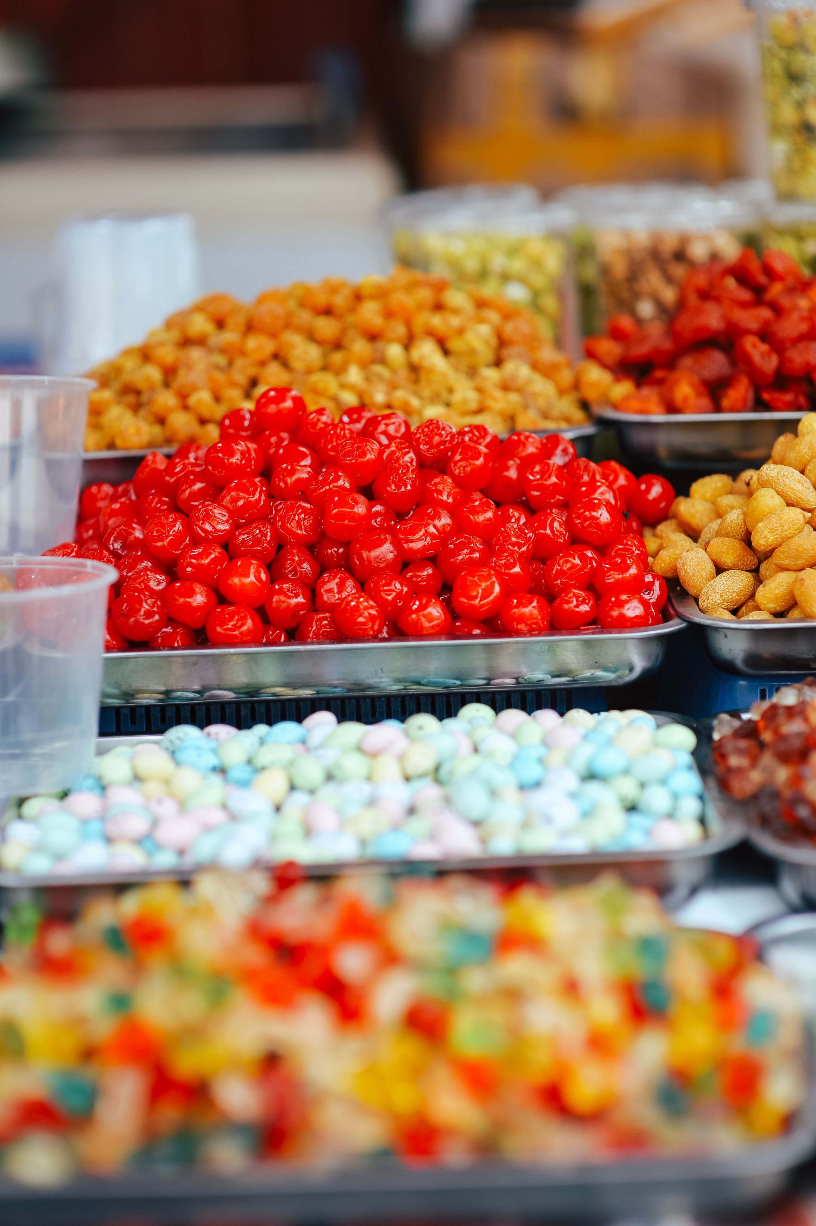 Colorful Assorted Candies Display at Market · Free Stock Photo