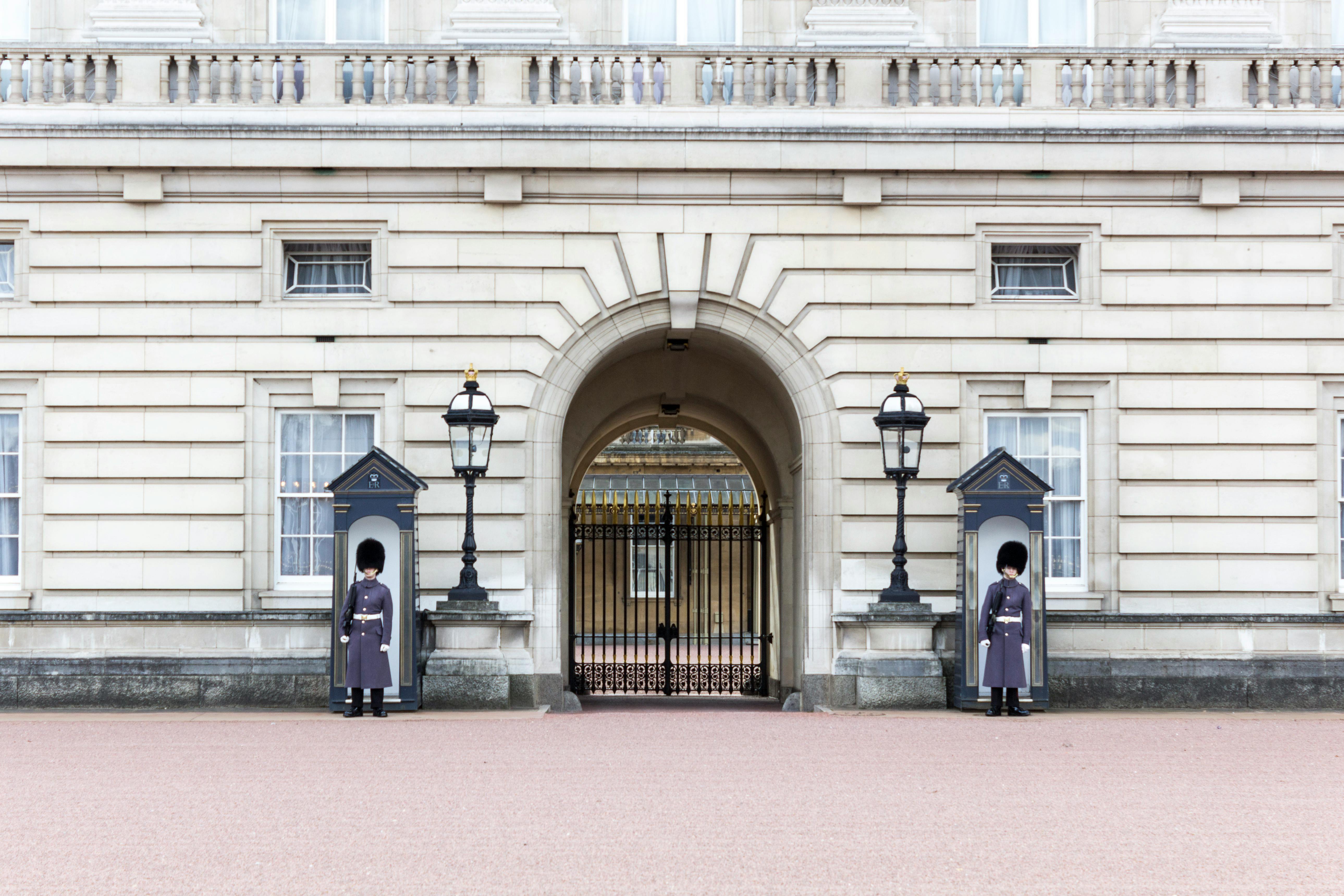 Free stock photo of buckingham palace, guard, london
