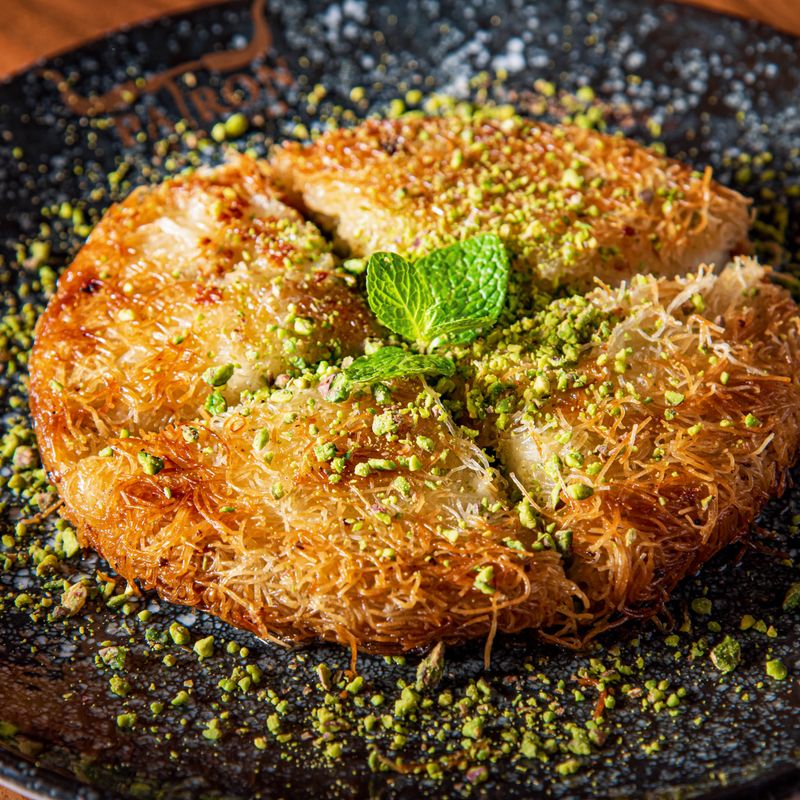 Kunafa with Sweet Cheese (Kunafa Nabulsiyeh Style)