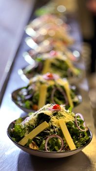 Lettuce Salad A Combination Of Onion Celery Seven-layer Salad