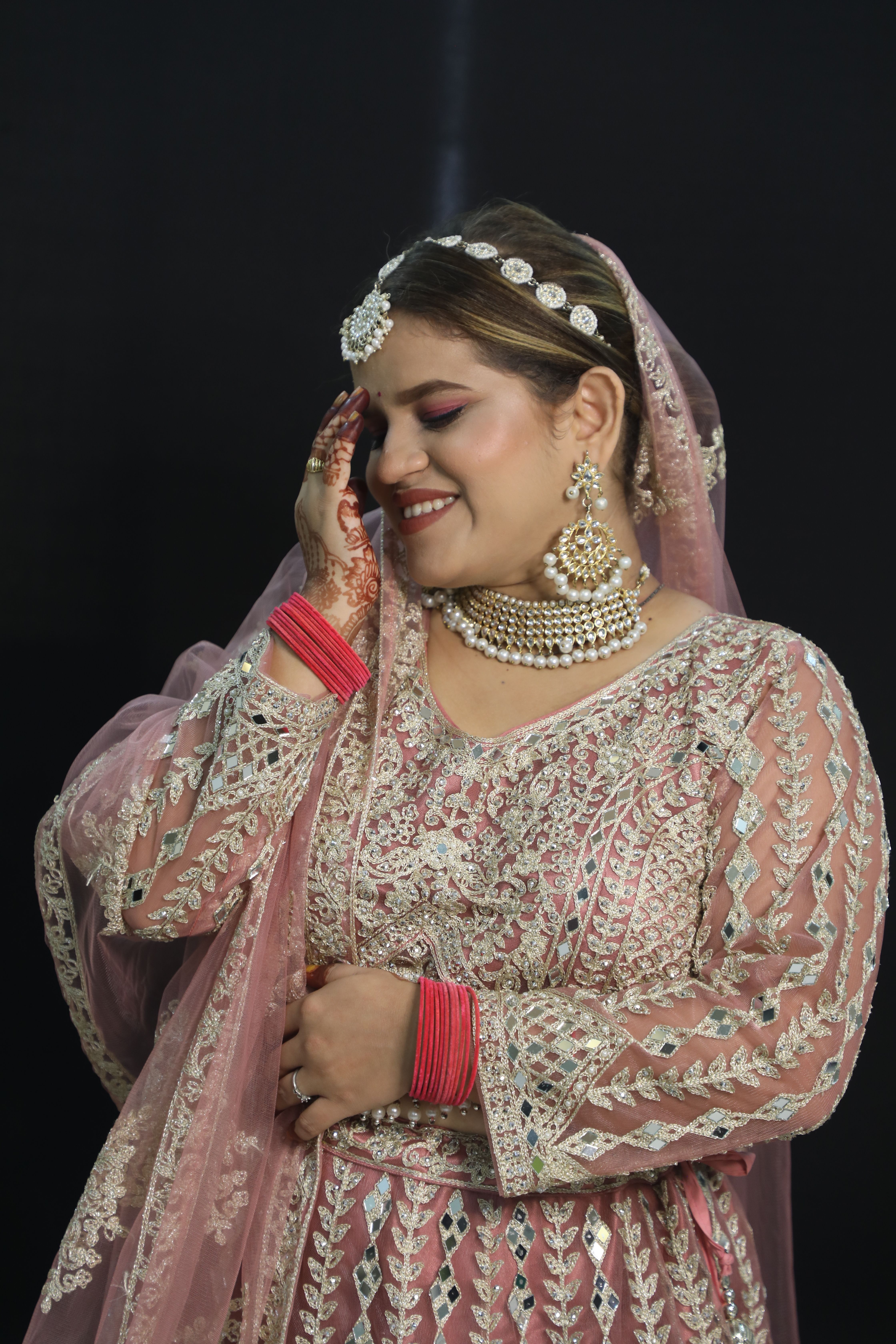 Elegant Portrait of a Smiling Bride in Traditional Attire · Free Stock ...