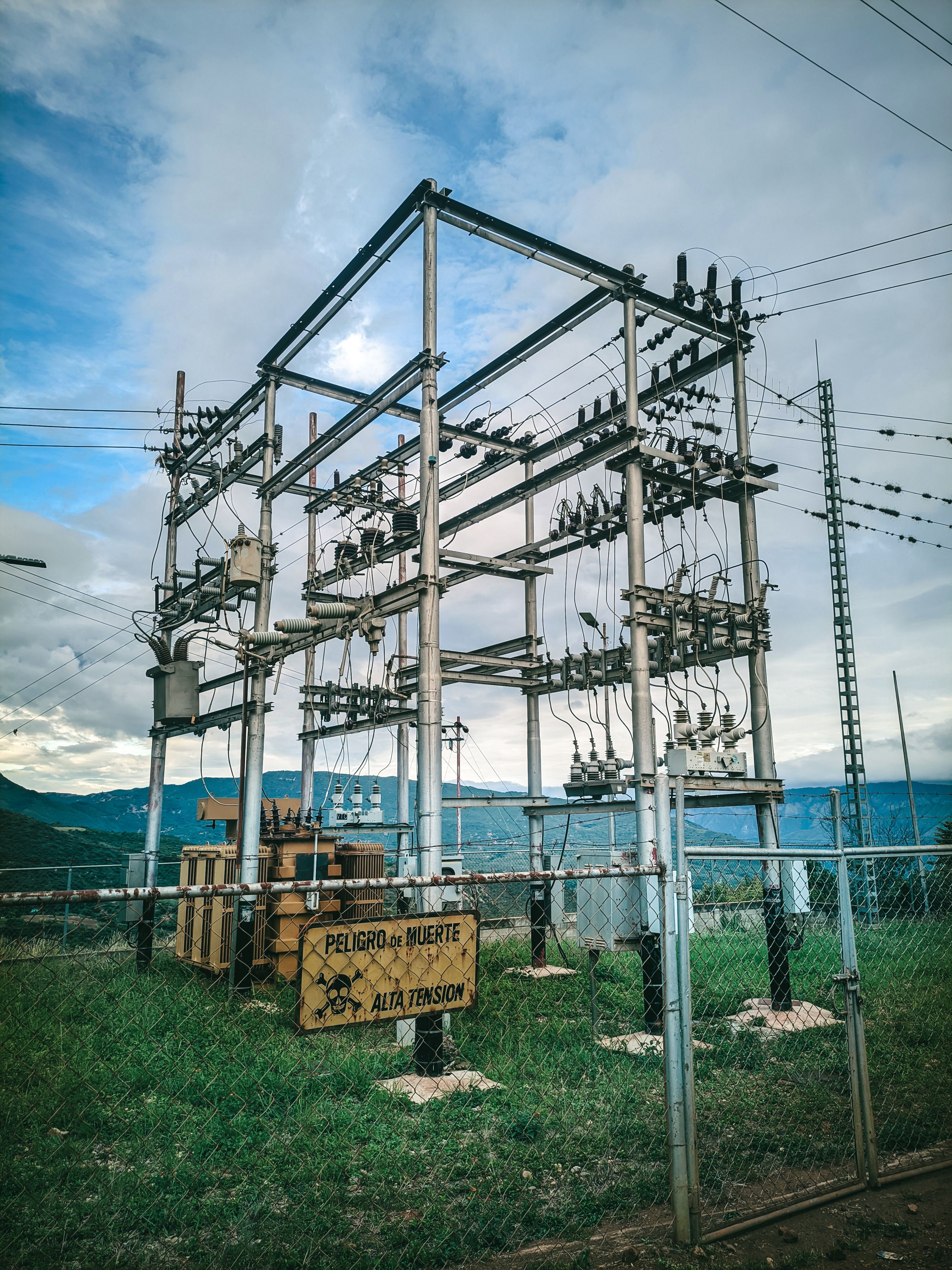 Rural Electrical Substation in Open Field · Free Stock Photo