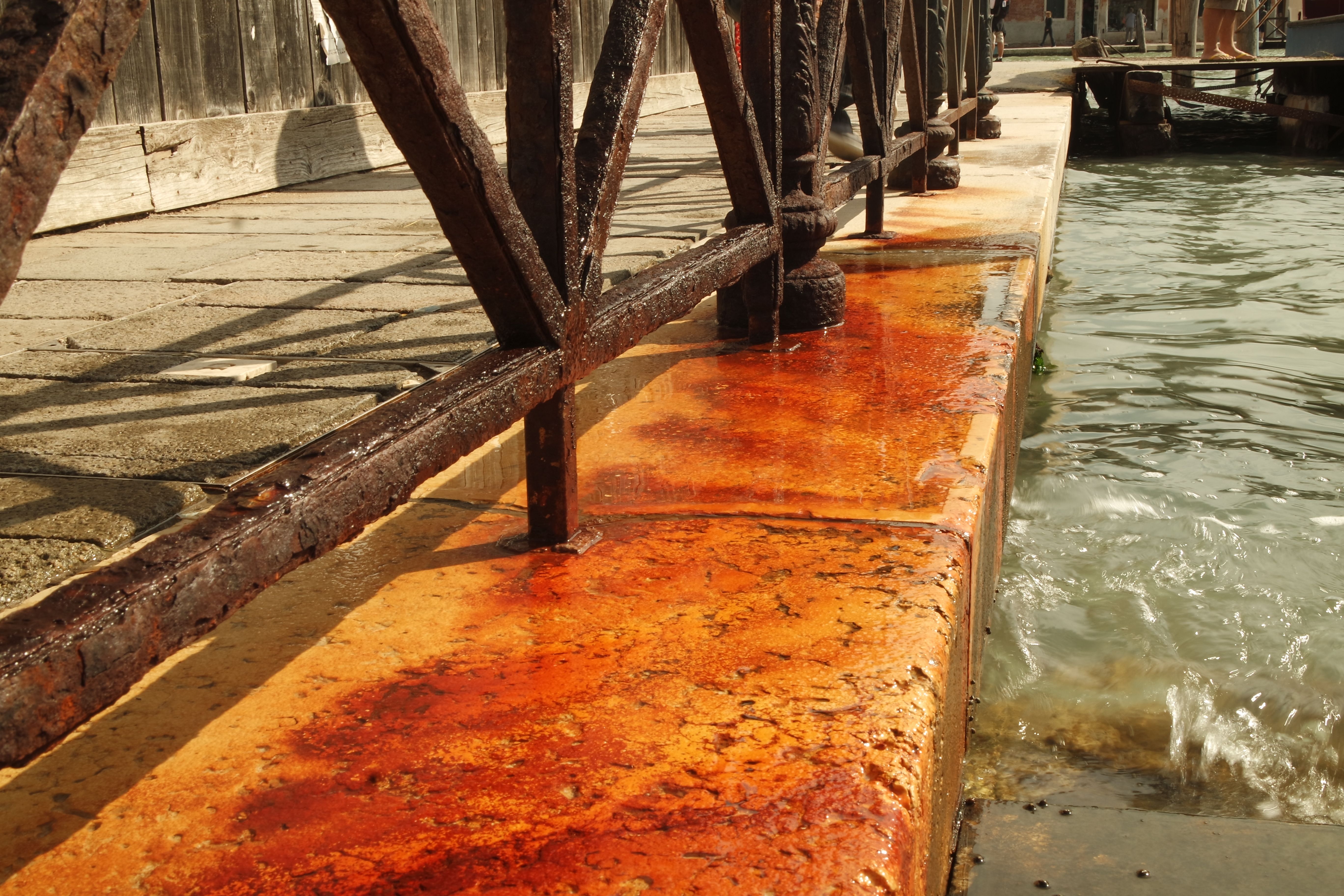 Rusty Railing by Venetian Canal Waterside · Free Stock Photo