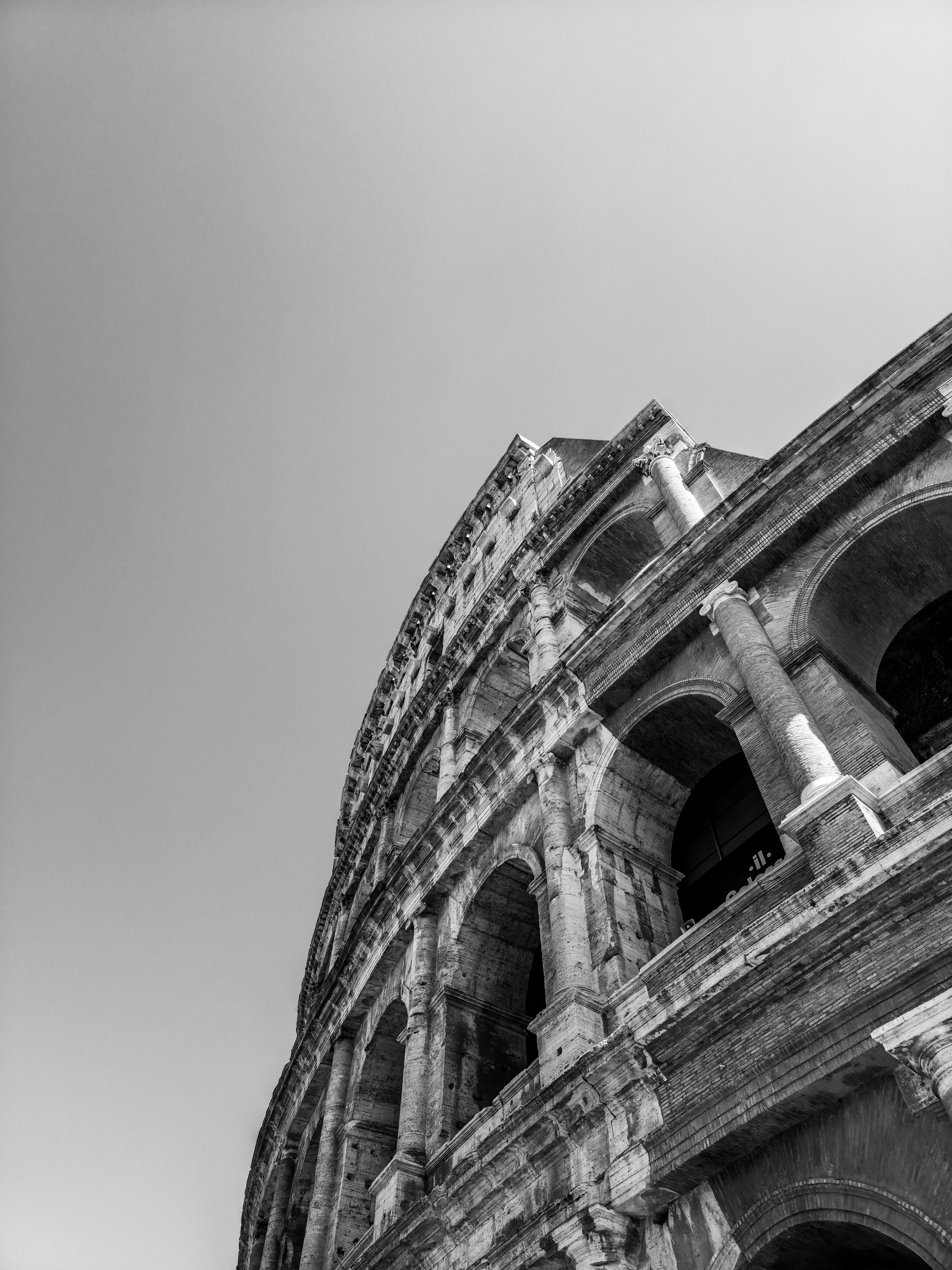 Stunning Black and White Colosseum in Rome · Free Stock Photo