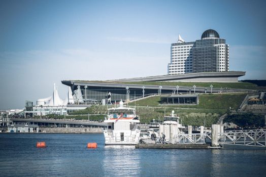 Discover the urban architecture and vibrant marina of Vancouver's waterfront area.