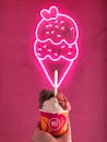 Pink and Brown Ice Cream