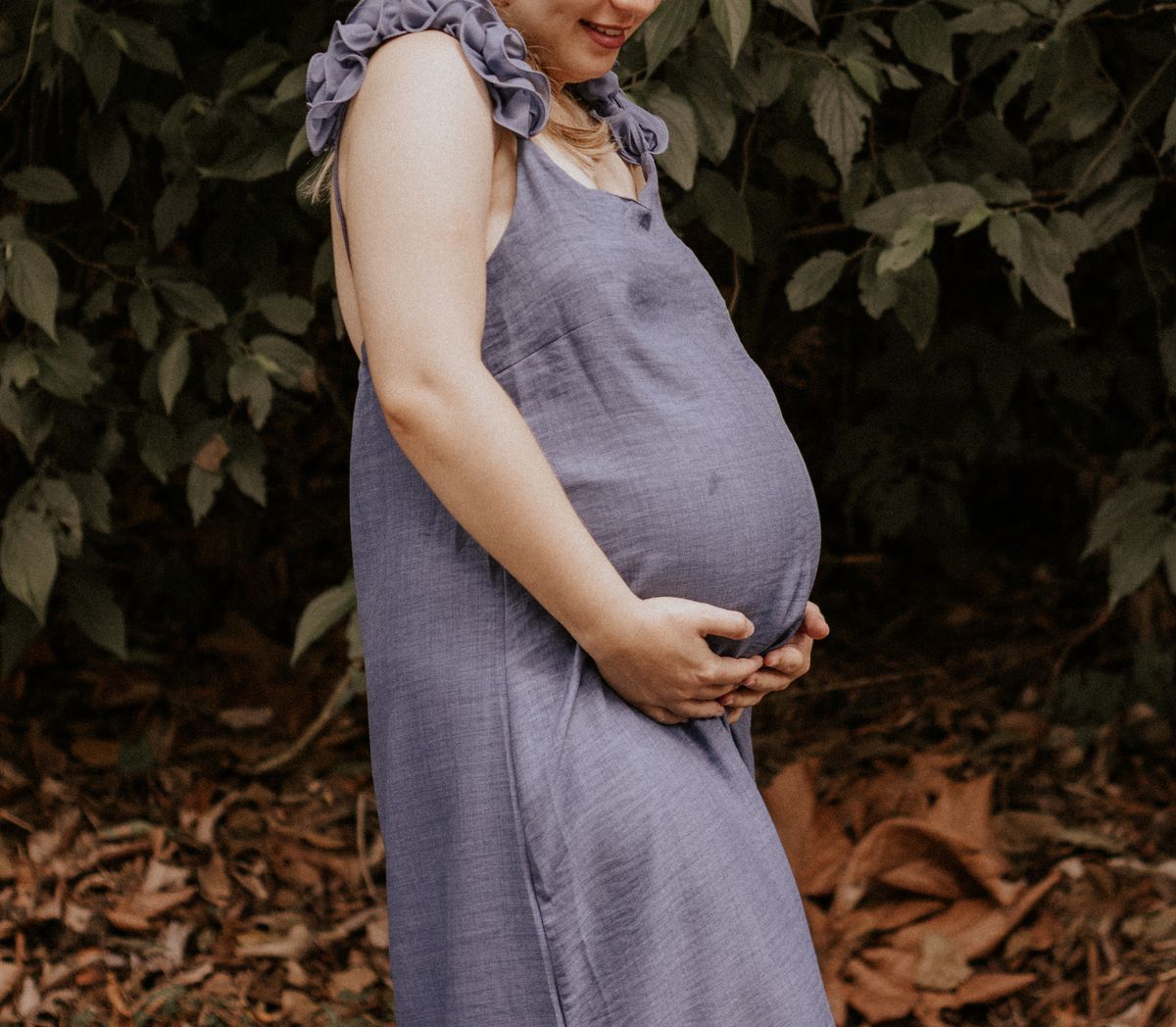 Pregnant woman outdoors