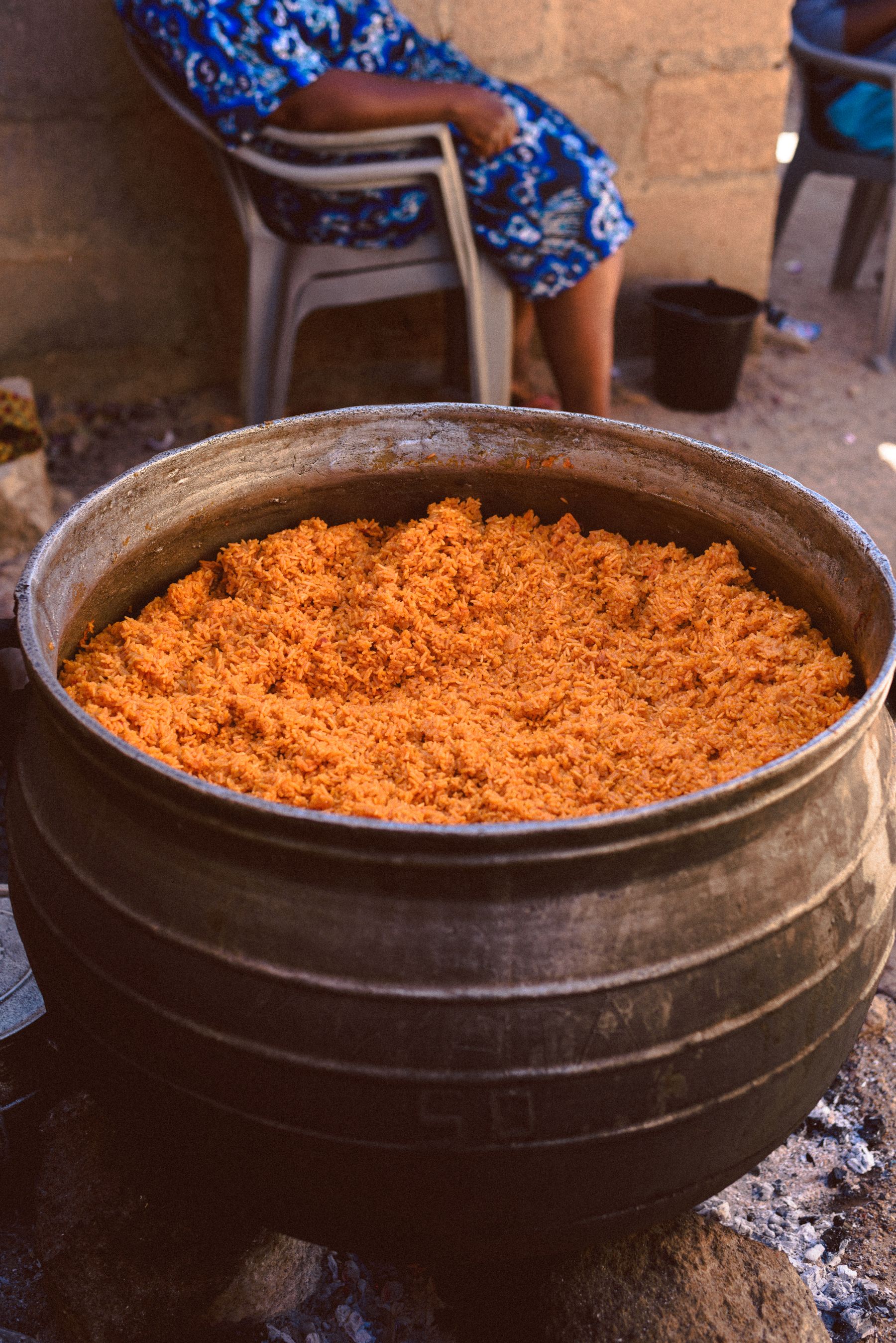 Smoky jollof rice, a signature Nigerian dish