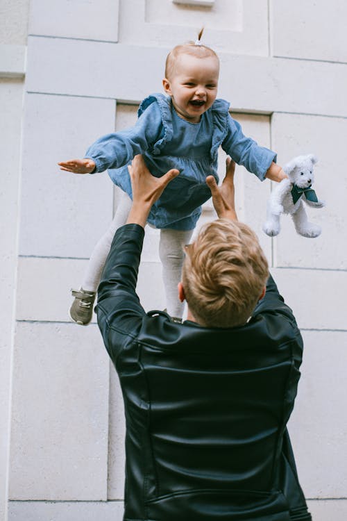 A Father And Child Having Fun