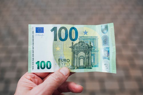 Základová fotografie zdarma na téma 100, 100 eur, banka