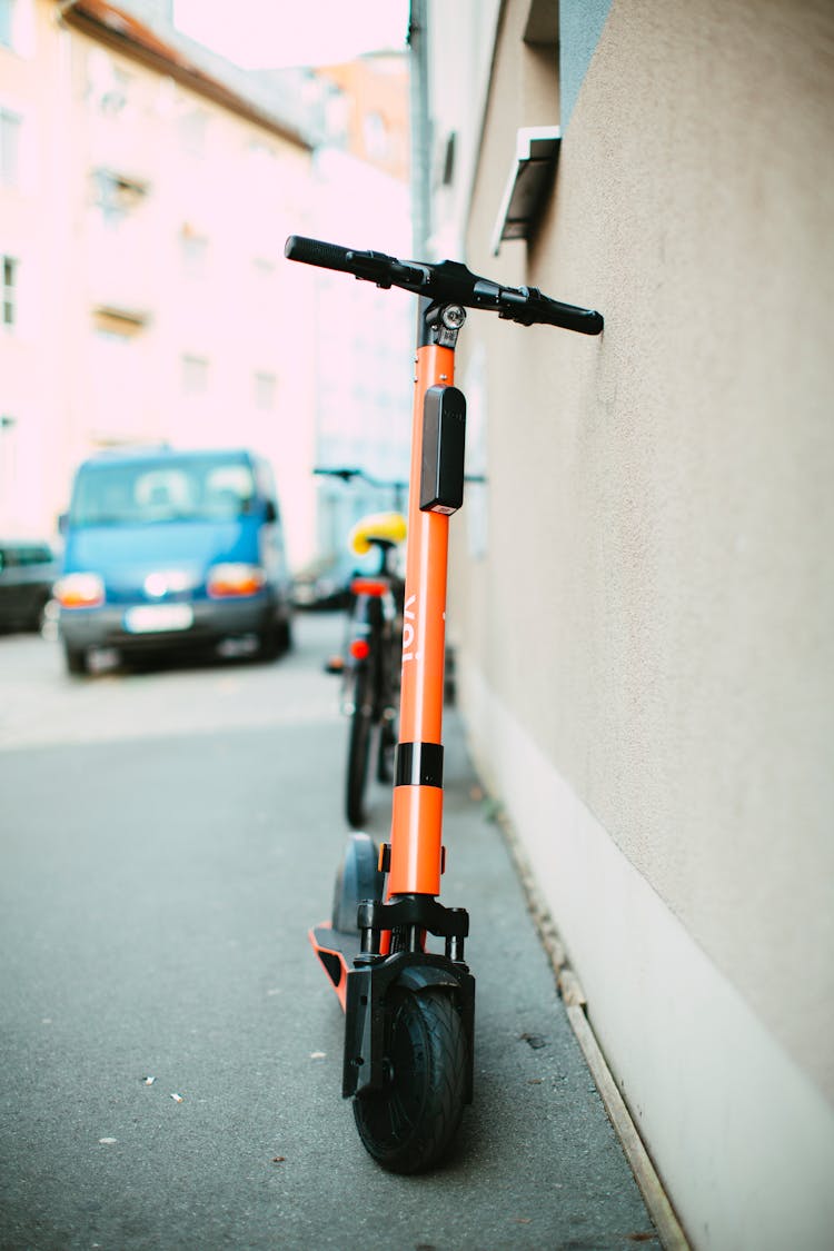 Black And Orange Electric Scooter 