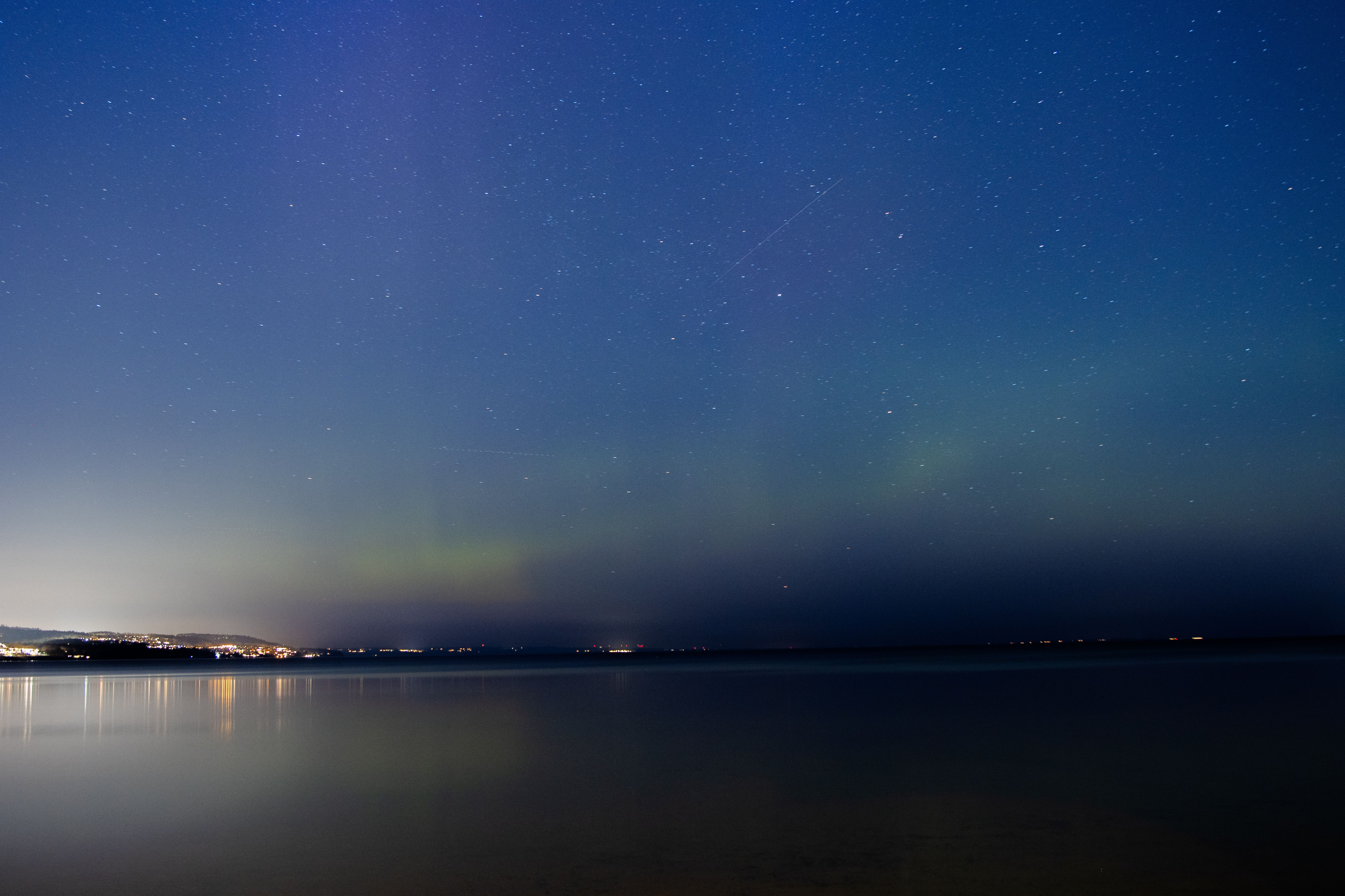Starry Night Sky Over Lake in Jönköping · Free Stock Photo