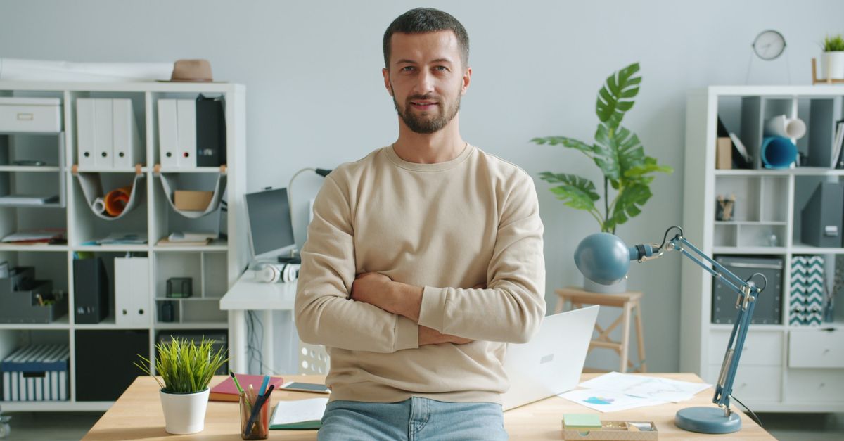 Adult working with ADHD in a calm home office setting