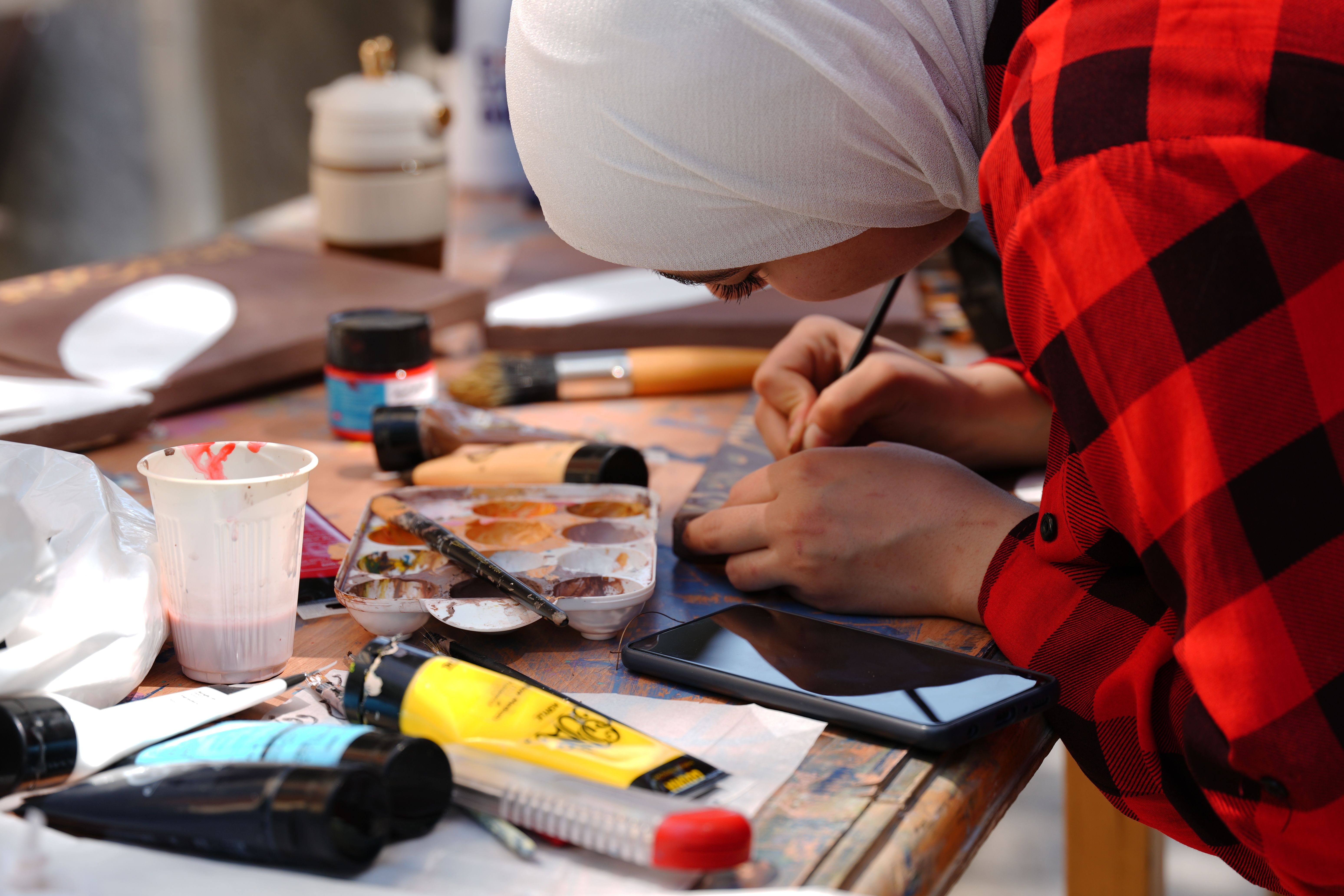 Painters and Decorators in Hackney Central — careful masking before painting begins