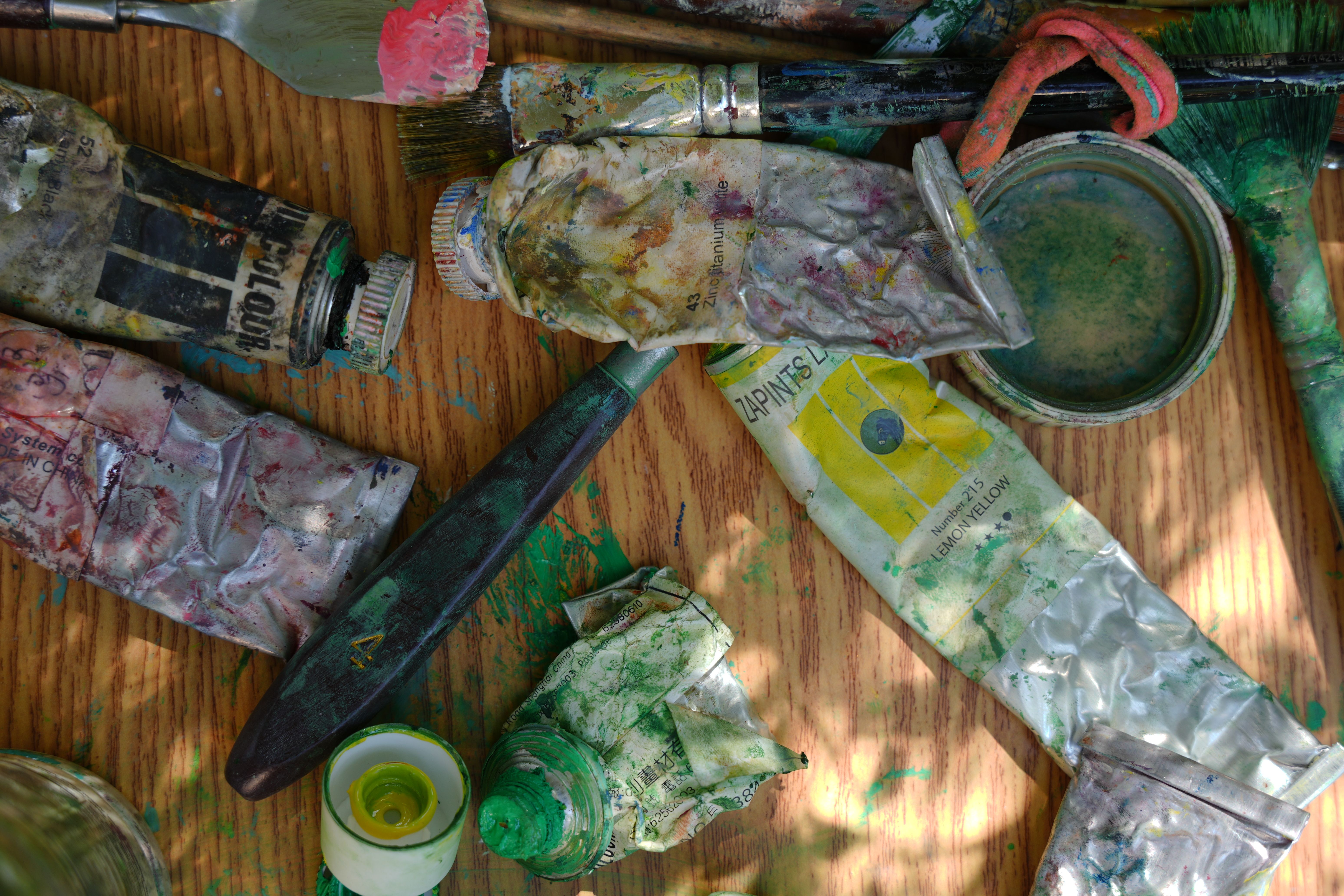Painters and Decorators in Camden Town — a decorator at work mid-project
